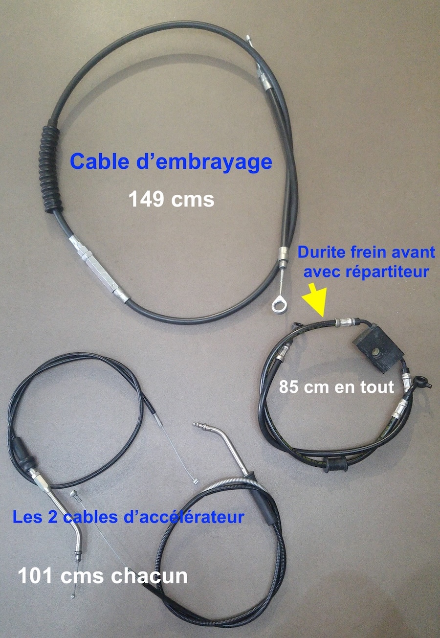  Kit cables et durite frein avant guidon Sportster 1200  Kit_ca11