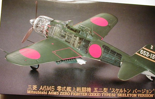 a6m5 zero fighter (zeke) type 52 skeleton 1/48 hasegawa  Gatesa10