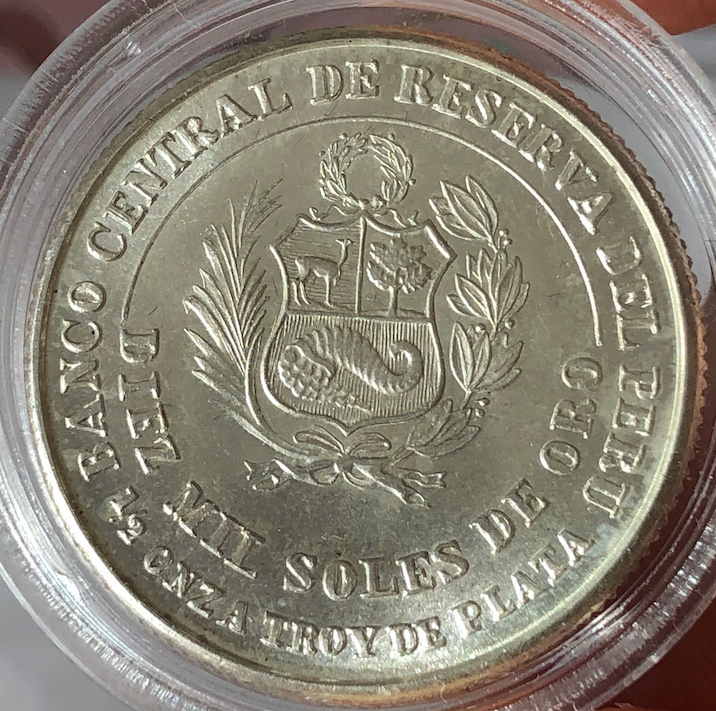 10.000 Soles de Oro 1992. República de Perú. 111