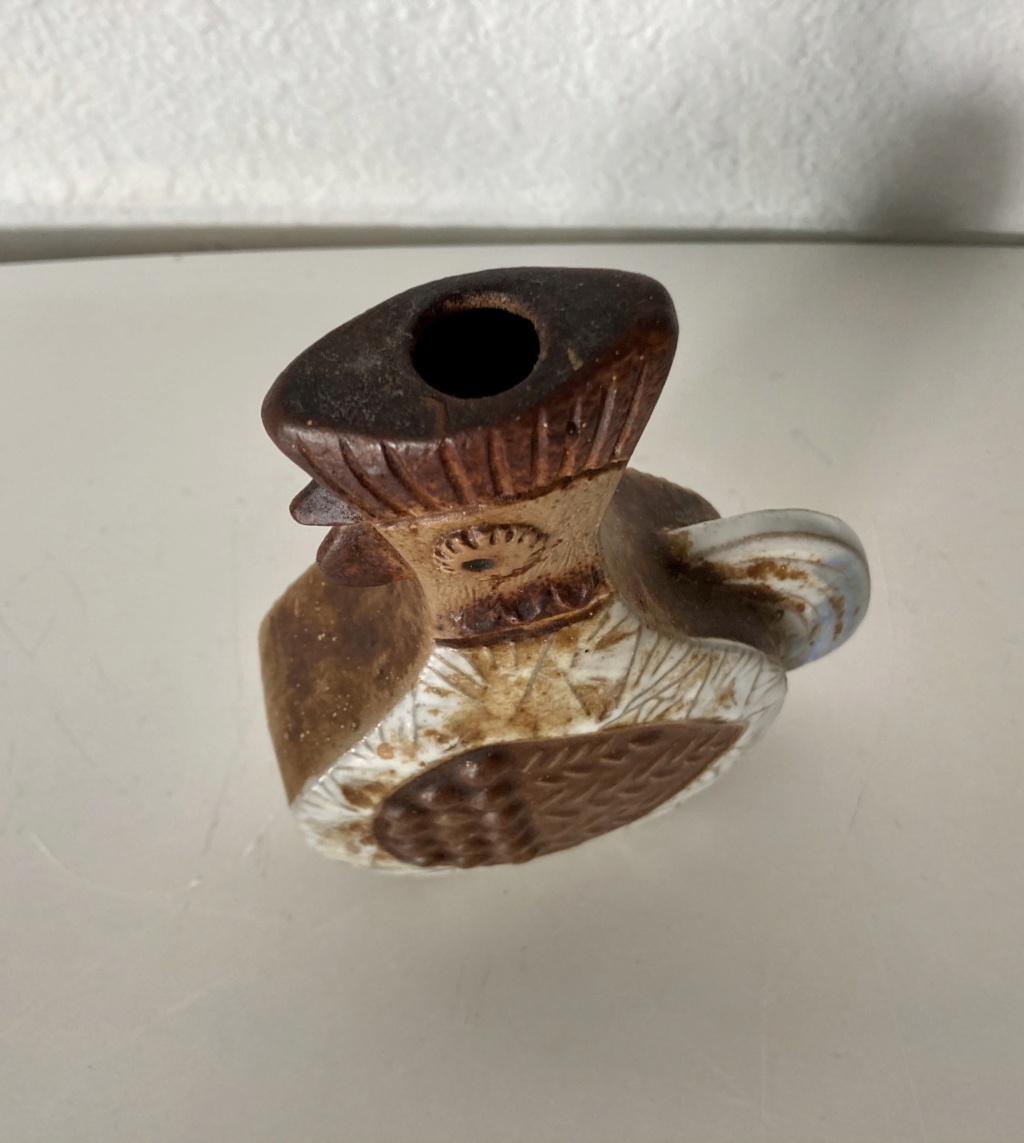 Mid Century Stoneware Rooster Bud Vase? Img_1311