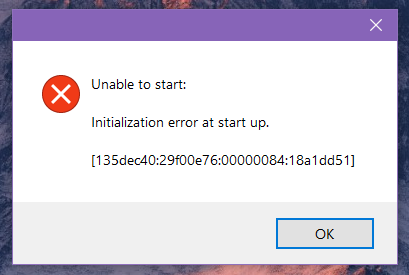 Unable to start. [SOLVED] Error10