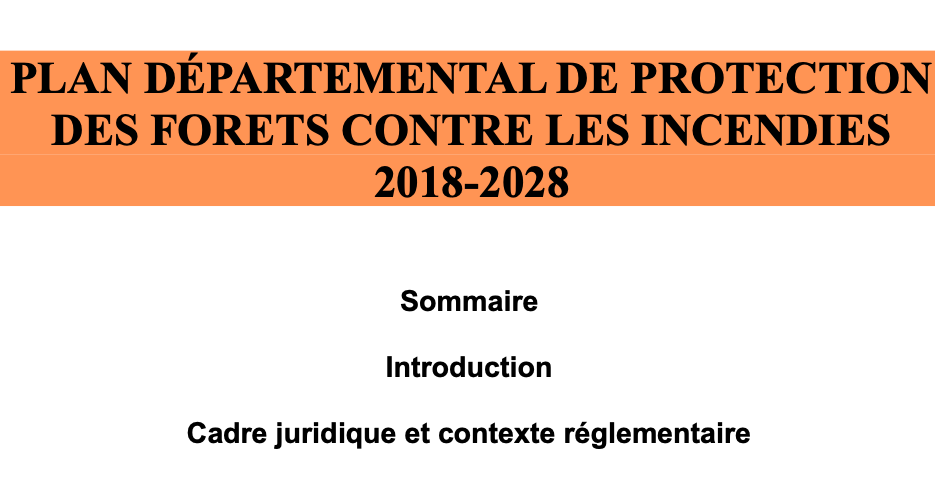 PLAN DÉPARTEMENTAL DE PROTECTION DES FORETS CONTRE LES INCENDIES 2018-2028 Captur26