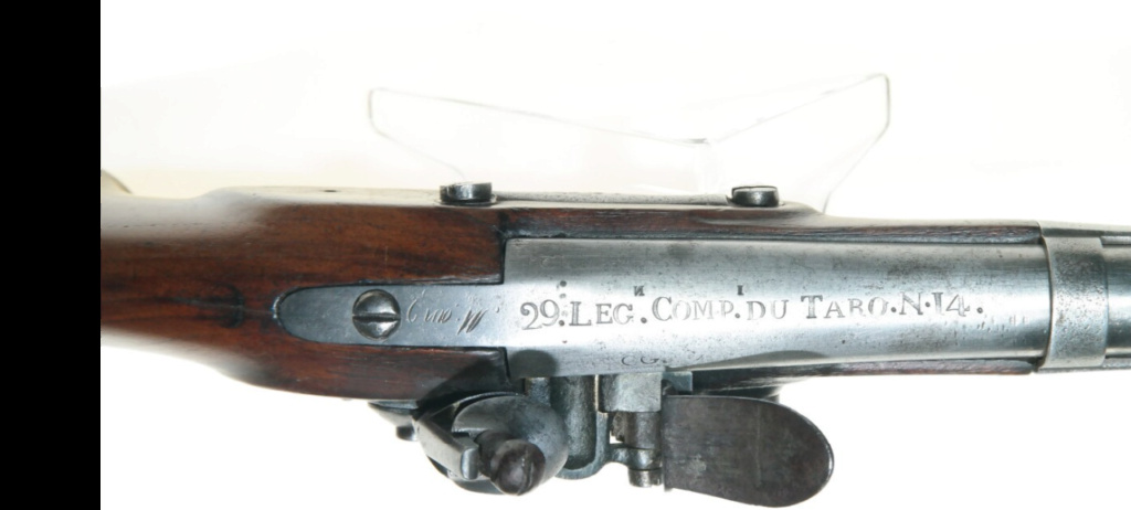 Identification inscription sur pistolet gendarmerie AN IX 1610