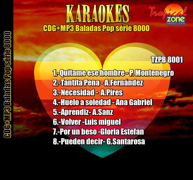cd karaoke Tropical zone balada pop collection vol.1 800111