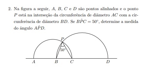 Valor do ângulo no triângulo inscrito na circunferência 8f93e210