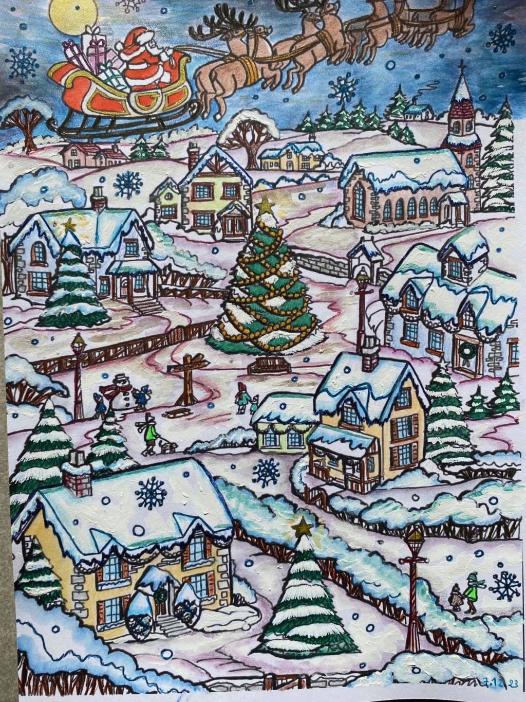 défi de décembre : dessin proposé ou paysage d'hiver  Img_1010