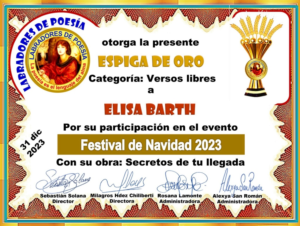 POETAS GANADORES DE LA ESPIGA DE ORO, EN EL FESTIVAL DE NAVIDAD 2023 41873212