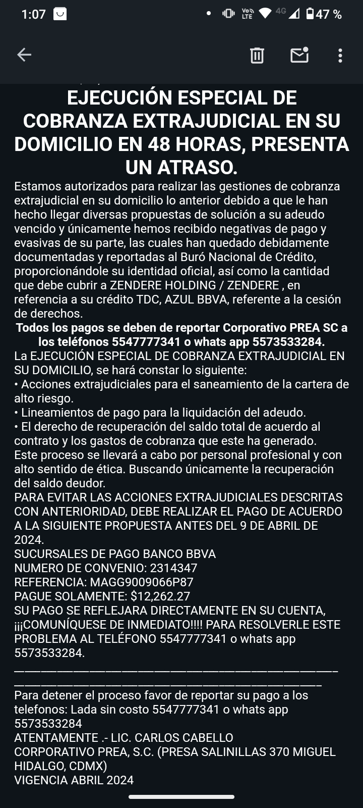 BBVA - CARTA CONVENIO ZENDERE Screen10