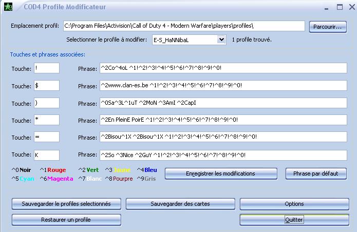 [Programmes PouR GameR COD4]  SauVegaRdE ProfiL + BinD 0124