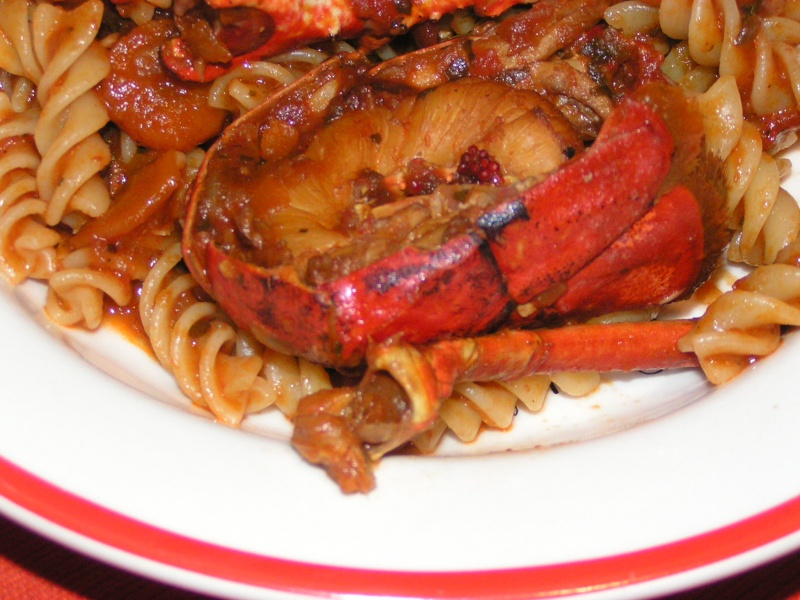 Test pour Nol : homard flamb Patoma11