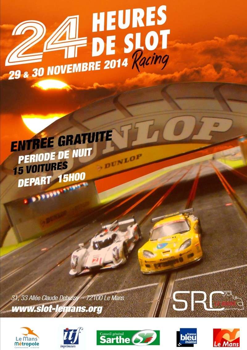 24 H de Slot racing du Mans 2014 Affich10