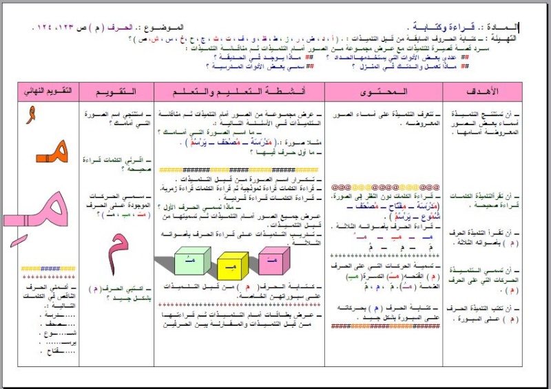 تحضير دروس القـراءة و الكتـابـة للتحضيري  Kiraag10