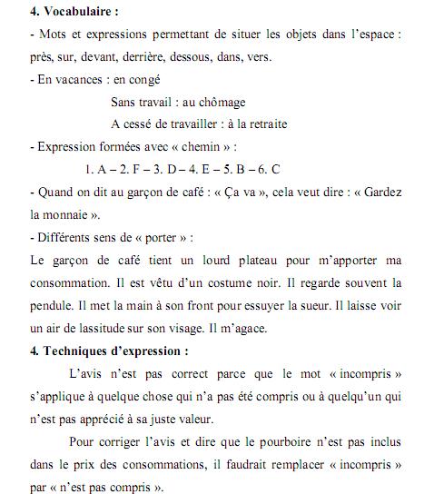 Linguistique du texte : Au cafe .. text de Guinier du Vignaud B810