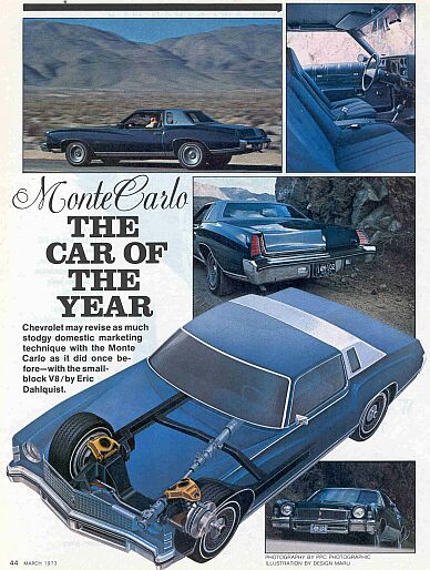 MOTOR TREND CAR OF THE YEAR-------1973 MONTE CARLO Show110