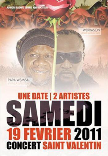 Concert de Papa Wemba et Werrason pour la St-Valentin à Paris.  Concer10
