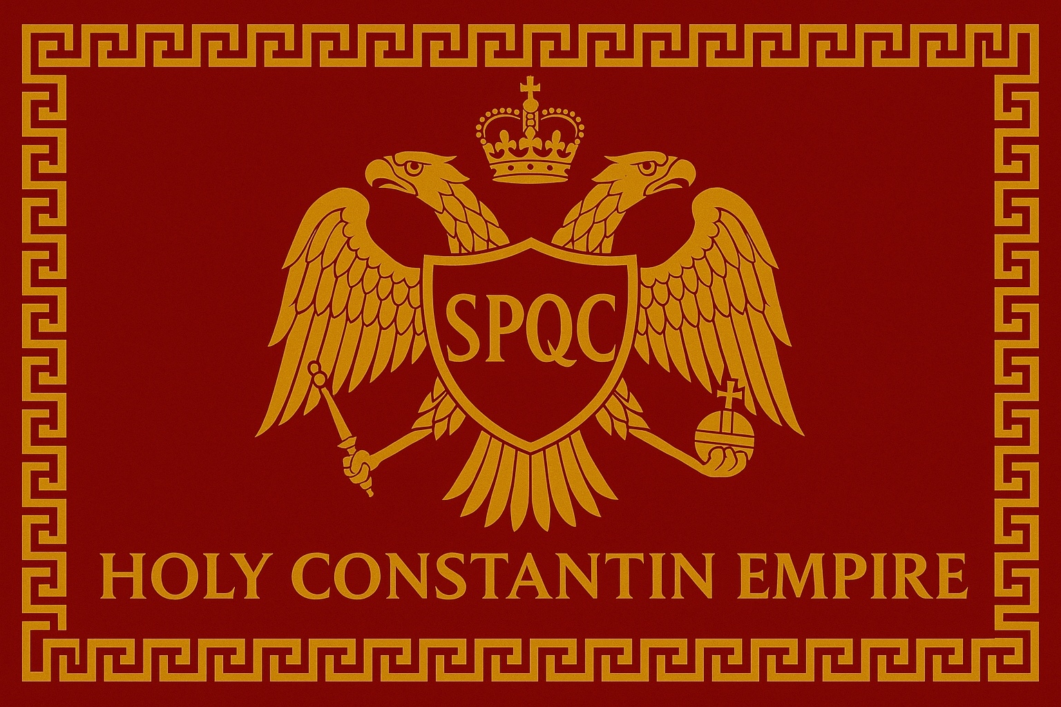 Drapeau actuel du Saint Empire Constantin