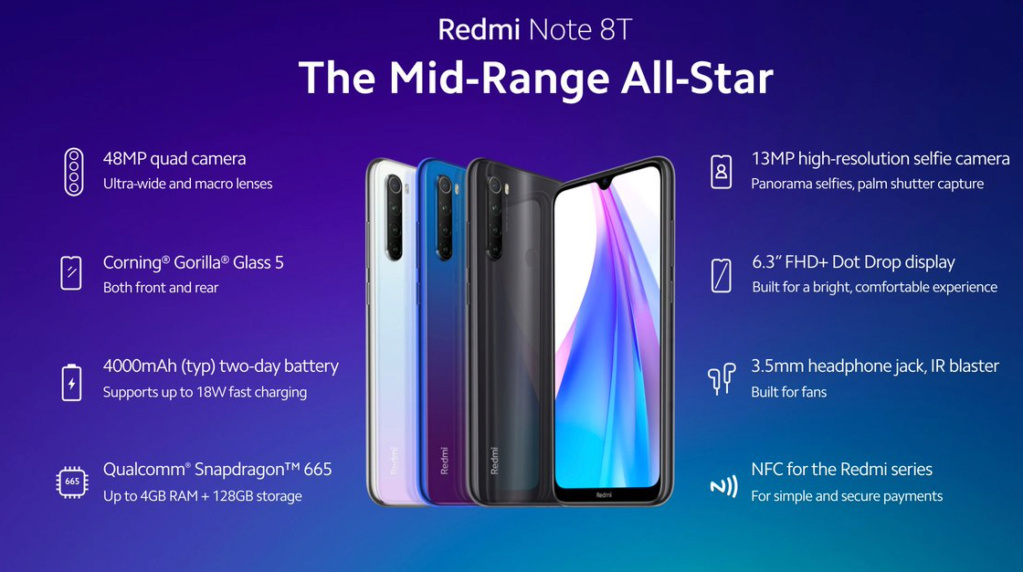 Xiaomi تكشف رسميا عن Redmi Note 8T المنتظر 5dc40610