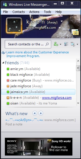 Personalized FORCE MSN Msn_me10