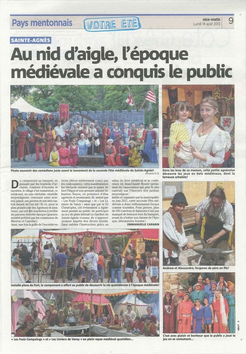 [17 et 18/08/2013] 2ème Fête Médiévale de Sainte Agnès aux couleurs de la FFM Nice_m14