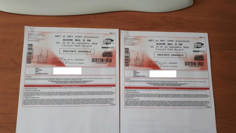 Vendu - 2 billets Bol d'Or 2018 (14-15-16/09/2018) Billet12