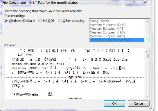 question about Ms word & excel file  Word_f10