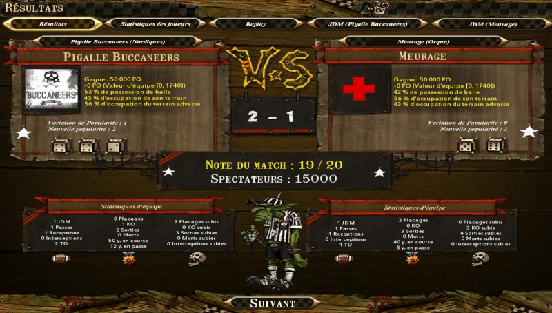 [Monsieur Vegas] Pigalle Buccaneers :: 2-1 :: Meurage [Immisantzen] Result10