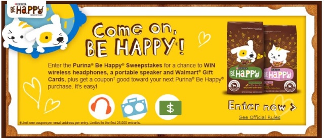 Purina® Be Happy Sweepstakes ends 9/17 Purina10