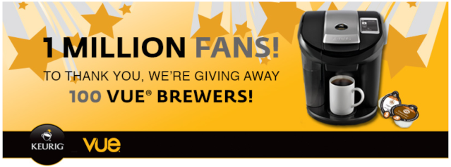 Keurig 1 Million Fan Sweepstakes ends 9/16 Screen21