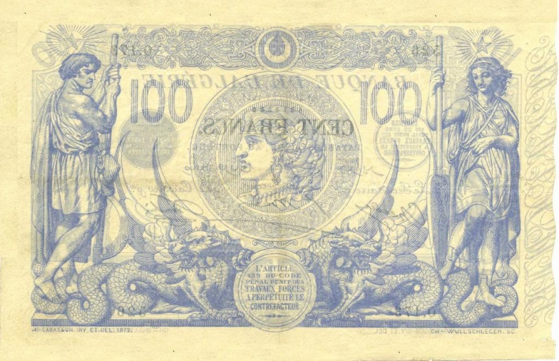 Émissions 100 Francs Algérie de 1852 à 1962 (Photos rares) 100_fr19