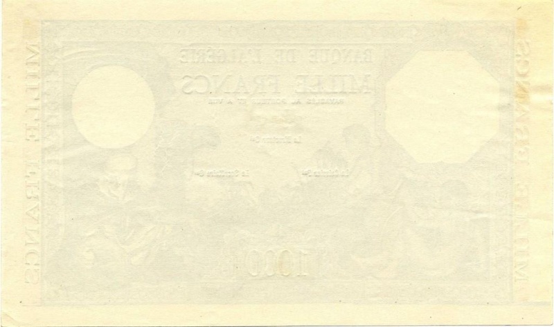 Émissions 1000 Francs Algérie de 1852 à 1946 (Photos rares) P18_0317