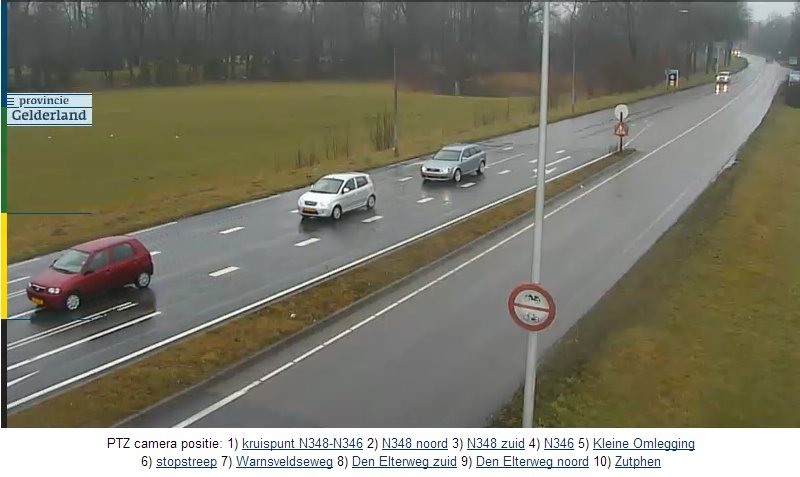 Нидерланды. Поворотная камера на автотрассе N348a.  N34810