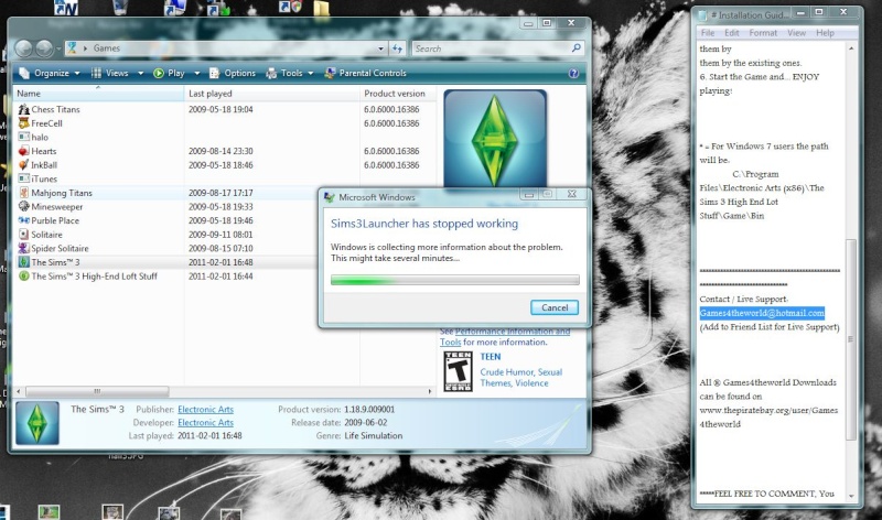 the sims 3 launcher stopped working [CLOSED] Help_s11