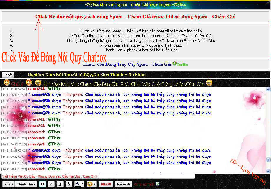 [Code] Chatbox Thỉnh Thầy + Nội Quy Đẹp Cho Forum Chatbo14