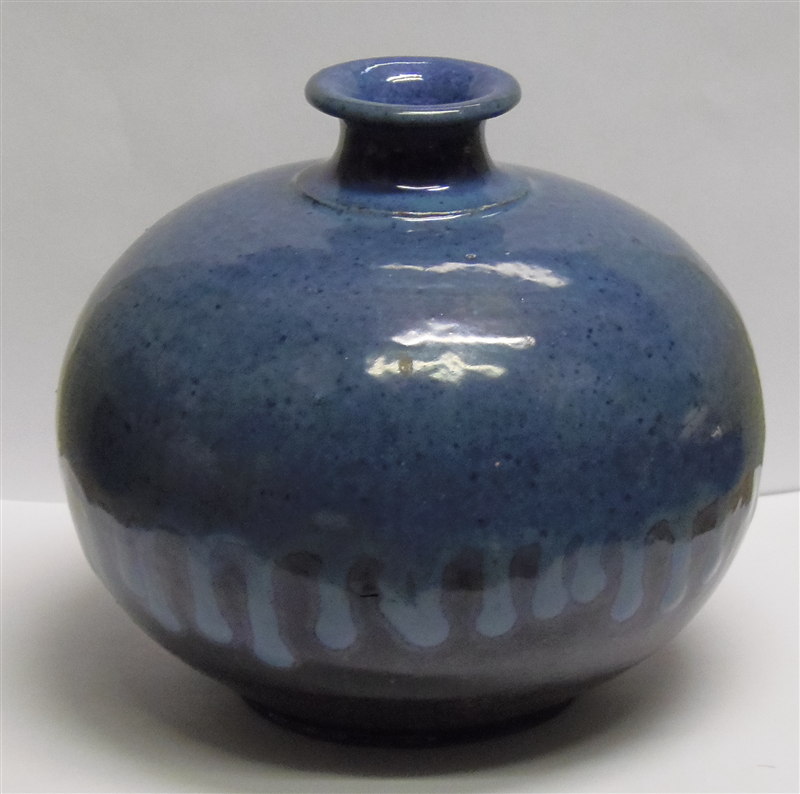 Blue squat vase - Karl Timmler, Germany?  P2090014