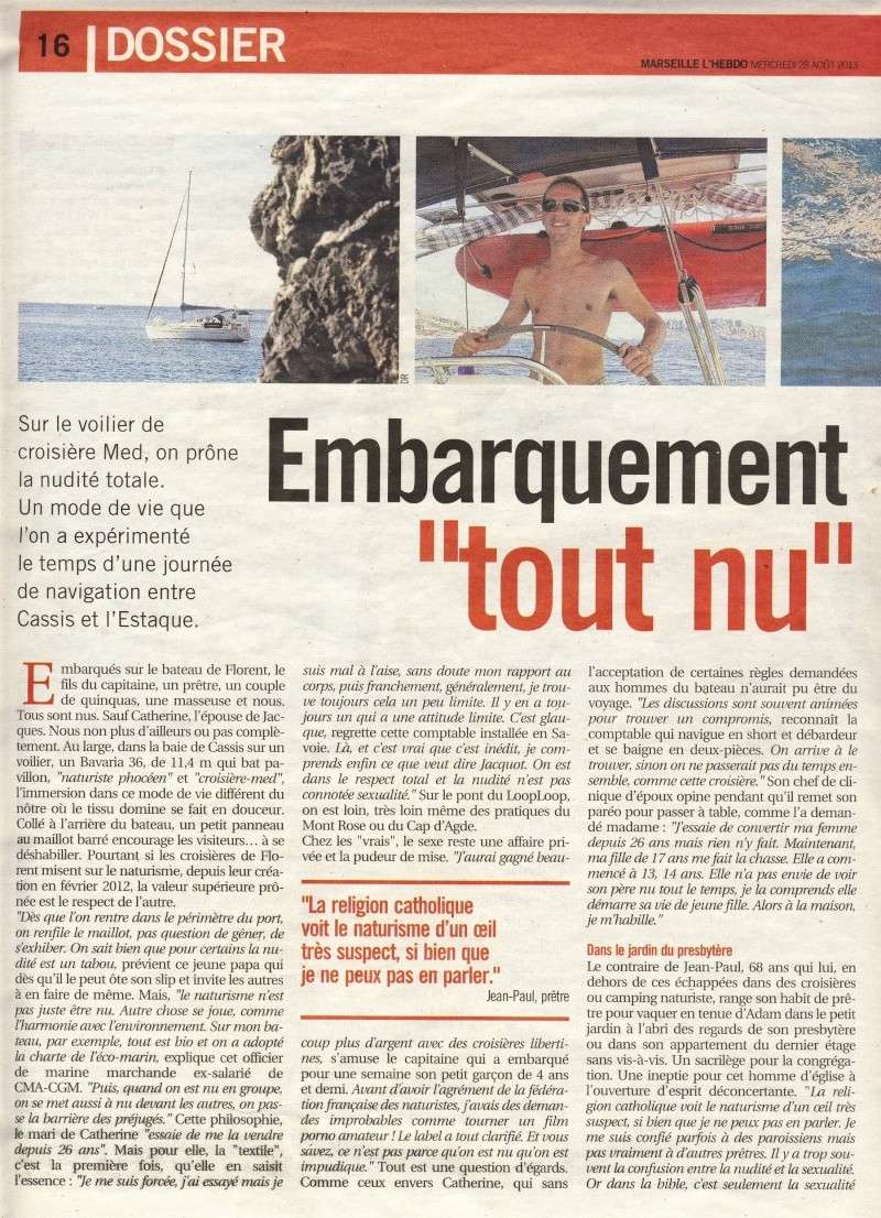 Marseille Hebdo - Dossier de 8 pages sur le naturisme autour de Marseille  Ascan116