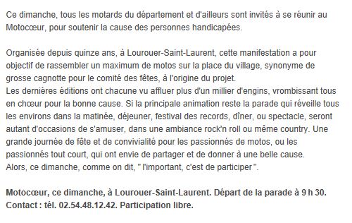 15ème Motocoeur le 11/08/2013 à Lourouer-Saint-Laurent (36)  2013mo11