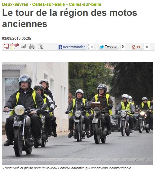 Tour Poitou-Charentes Motos Anciennes 2013 les articles de la presse Tpcnr015