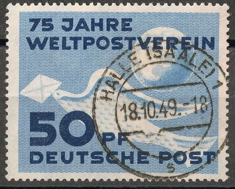 Postwertzeichen der DDR - Jahrgang 1949 - gestempelt Scann712
