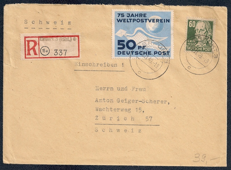 Postwertzeichen der DDR - Jahrgang 1949 - gestempelt Scann810
