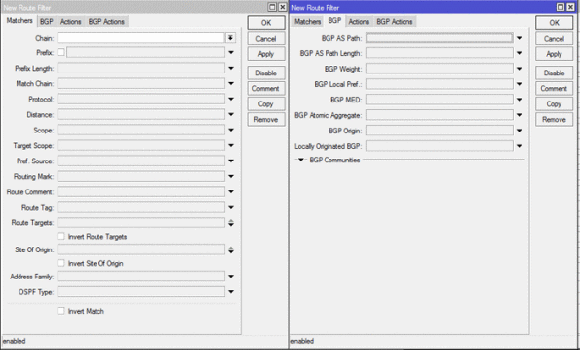 BGP no Mikrotik IX - Filtros Vish110