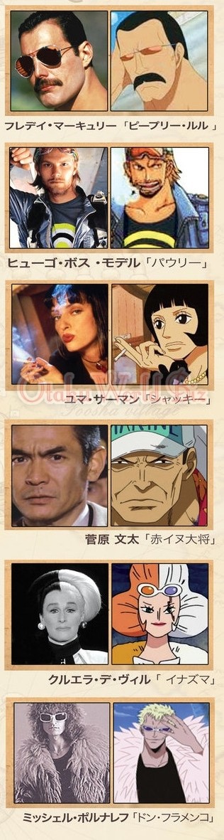 Những khuôn mặt "bản gốc" của các nhân vật trong One Piece 4126