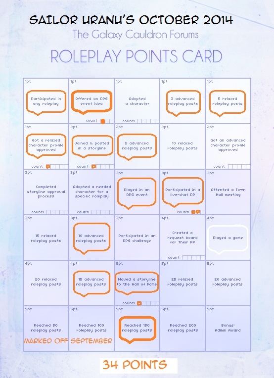 October RP Activity Points Card Octobe12