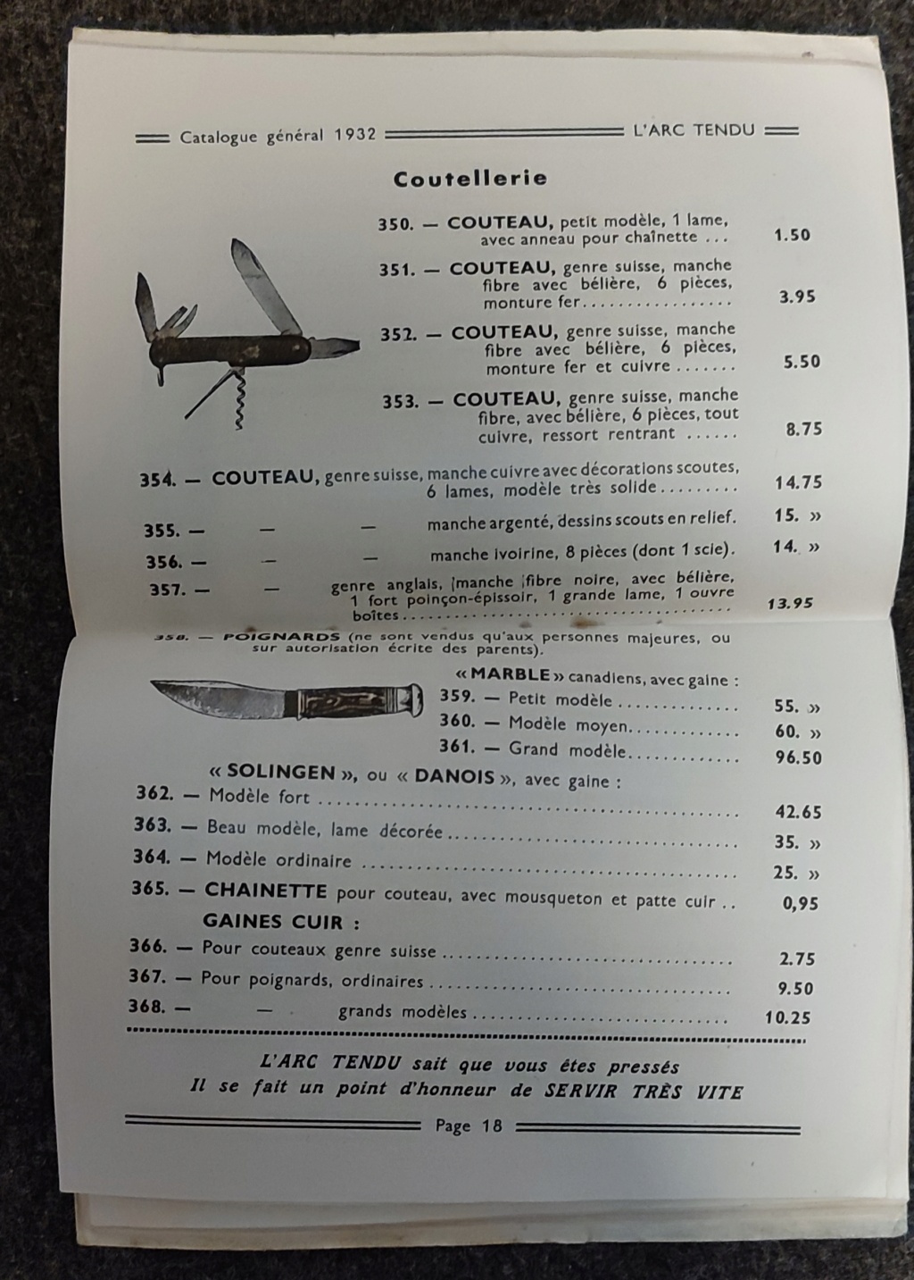 Scouts - Les couteaux des SCOUTS DE FRANCE du Catalogue LA HUTTE de 1939 Img_2187
