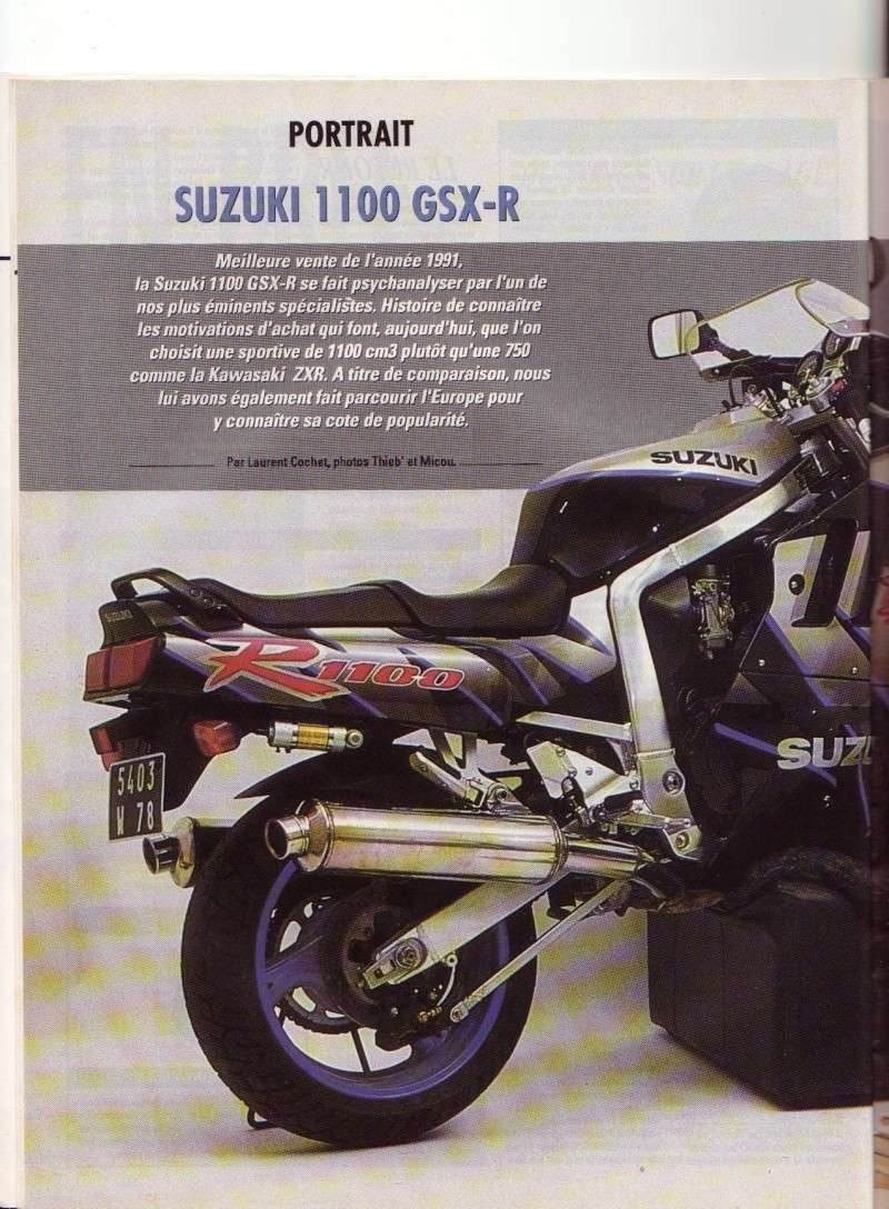 MOTO JOURNAL N°1025 FEVRIER 1992 : comparo 1100GSXR vs 750 ZXR ! 310