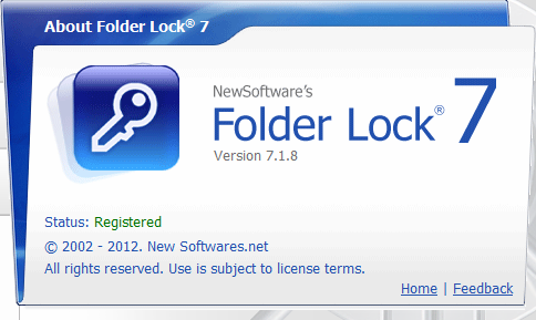 برنامج غلق وقفل الملفات بكلمة سر لمنع المتطفلينFeatures of Folder Lock 7.1.8 Sshot810