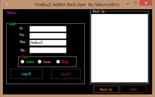 FireBuzZ Addlist Backup'er Firebu13