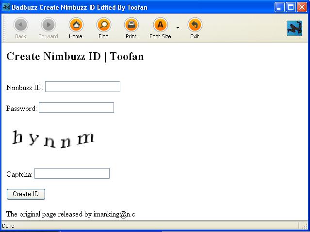 Badbuzz Create Nimbuzz ID Id10