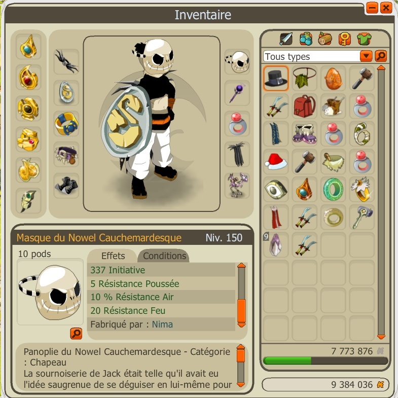 Rasgado Pandawa multi éléments niveau 150 Panda110