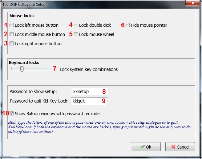 منع إستخدام لوحة المفاتيح والفأرة عبر برنامج Kid-Key-Lock 111