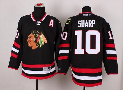 Blackhawks #10 Patrick Sharp Black 2014 Stadium Series Stitched NHL Jersey / 80$ Blackh10